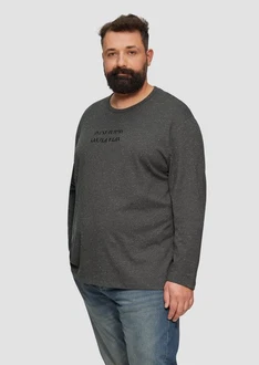 s.Oliver Langarmshirt Jersey mit Logo-Print