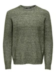 ONLY & SONS Rundhalspullover ONSTegan Dunkelgrün/Grün