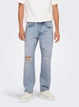 ONLY & SONS Weite Jeans ONSEdge Hellblau/Blau/Grün