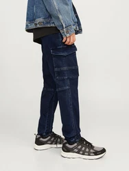 Jack & Jones Cargojeans JJIPAUL JJFLAKE (1-tlg) Dunkelblau/Blau