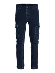 Jack & Jones Cargojeans JJIPAUL JJFLAKE (1-tlg) Dunkelblau/Blau