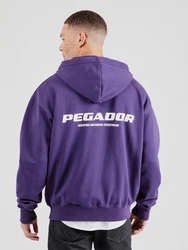 Pegador Sweatjacke Colne Logo Sweat Jacket dunkellila/weiß
