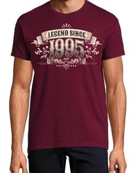 Youth Designz Print-Shirt Herren T-shirt Legend Since 1995 Dunkelrot/Bordeaux