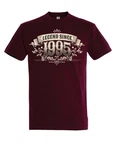 Youth Designz T-Shirt Legend Since 1995 Dunkelrot/Bordeaux