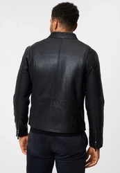 RICANO Lederjacke Traveller Schwarz/Dunkelblau/Dunkelgrau
