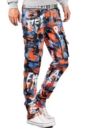 Cipo & Baxx Regular-fit-Jeans Hose BA-CD587 Blau/Bunt
