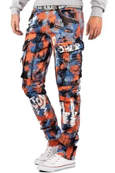 Cipo & Baxx Regular-fit-Jeans Hose BA-CD587 Blau/Bunt