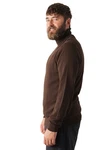 HONEST BASICS Rollkragenpullover Dunkelbraun/Braun/Dunkelrot