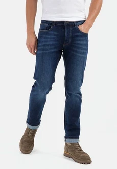 camel active 5-Pocket-Jeans Regular Fit Dunkelblau/Blau