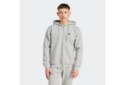 ADIDAS ORIGINALS Sweatjacke 'Trefoil Essentials' Hellgrau/Grau