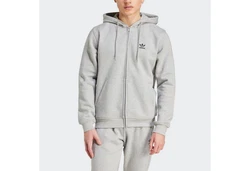 ADIDAS ORIGINALS Sweatjacke 'Trefoil Essentials' Hellgrau/Grau