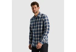 PME LEGEND Longsleeve Hemd Blau/Dunkelblau/Hellblau