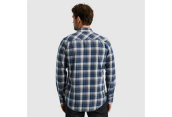 PME LEGEND Longsleeve Hemd Blau/Dunkelblau/Hellblau
