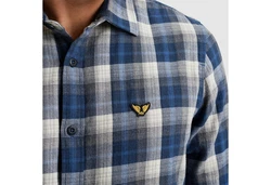 PME LEGEND Longsleeve Hemd Blau/Dunkelblau/Hellblau