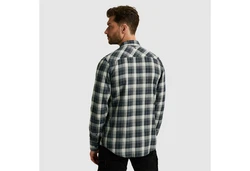 PME LEGEND Longsleeve Hemd Dunkelblau/Blau/Hellblau