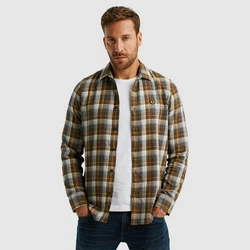 PME LEGEND Longsleeve Hemd Braun