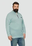 s.Oliver Strickpullover mit Troyer-Kragen Hellblau/Türkis/Grün/Braun