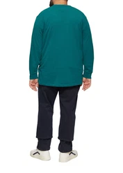 s.Oliver Langarmshirt mit Logo Türkis/Grün/Dunkelgrün