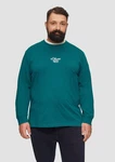 s.Oliver Langarmshirt mit Logo Türkis/Grün/Dunkelgrün