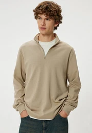 Sweatshirt Halbreiverschluss Regular
