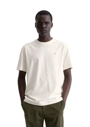 Marc O'Polo T-Shirt Weiß/Khaki/Beige/Creme