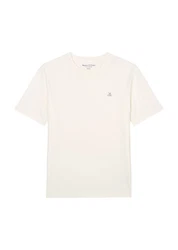 Marc O'Polo T-Shirt Weiß/Khaki/Beige/Creme