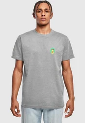 MisterTee Herren Ufo Pizza Tee Hellgrau/Grau/Grün