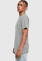 MisterTee Herren Ufo Pizza Tee Hellgrau/Grau/Grün