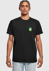MisterTee Herren Ufo Pizza Tee Schwarz/Grün/Orange