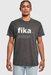 MisterTee Kurzarmshirt Herren Fika Definition Tee Dunkelgrau/Braun/Schwarz/Rot/Grau/Rosa