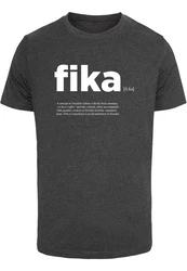 MisterTee Kurzarmshirt Herren Fika Definition Tee Dunkelgrau/Braun/Schwarz/Rot/Grau/Rosa