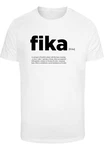 MisterTee Kurzarmshirt Herren Fika Definition Tee Weiß/Khaki/Hellblau