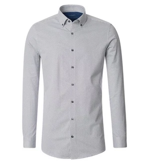 VENTI Businesshemd Print Grau/Dunkelblau VENTI Businesshemd Print Grau/Dunkelblau
