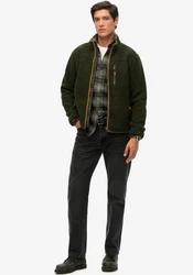 Superdry Fleecejacke Outdoor Full Zip Fleece Dunkelgrün/Grün