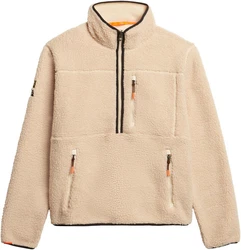 Superdry Fleecepullover OUTDOOR FLEECE HALF ZIP Beige/Rot