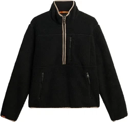 Superdry Fleecepullover OUTDOOR FLEECE HALF ZIP Schwarz