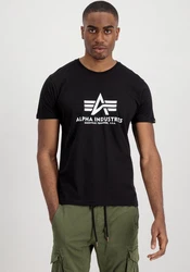 Alpha Industries Rundhalsshirt Basic T 2 Pack Schwarz/Weiß/Hellblau/Blau