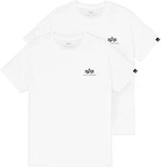 Alpha Industries Rundhalsshirt Basic T Small Logo 2 Pack schwarz/weiß