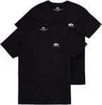 Alpha Industries Rundhalsshirt Basic T Small Logo 2 Pack Schwarz/Dunkelblau
