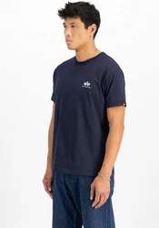 Alpha Industries Rundhalsshirt Basic T Small Logo 2 Pack marine/azur/schwarz