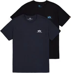 Alpha Industries Rundhalsshirt Basic T Small Logo 2 Pack marine/azur/schwarz