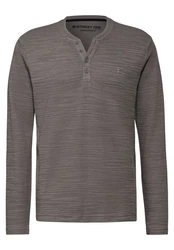STREET ONE MEN Langarmshirt Khaki/Grau/Braun/Dunkelgrün