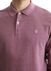 Marc O'Polo Langarm-Poloshirt Lila/Rosa/Dunkelrot