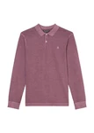 Marc O'Polo Langarm-Poloshirt Lila/Rosa/Dunkelrot