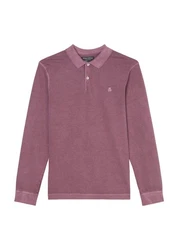 Marc O'Polo Langarm-Poloshirt Lila/Rosa/Dunkelrot