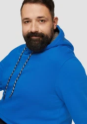 s.Oliver Sweatshirt Hoodie mit Kängurutasche Blau/Hellblau