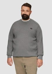 s.Oliver Strickpullover mit Nahtdetails und Logo Grau/Dunkelgrau/Braun/Hellgrau