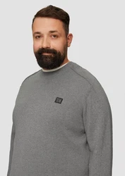 s.Oliver Strickpullover mit Nahtdetails und Logo Grau/Dunkelgrau/Braun/Hellgrau