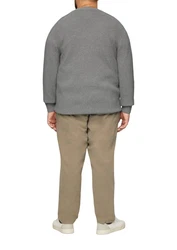 s.Oliver Strickpullover mit Nahtdetails und Logo Grau/Dunkelgrau/Braun/Hellgrau
