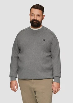 s.Oliver Strickpullover mit Nahtdetails und Logo